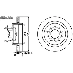 ATE Bremsscheibe hinten rechts links voll 277,0mm für VOLVO 272301 24.0112-0150.1