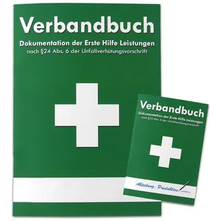 WM-Teamsport Erste-Hilfe-Set Verbandbuch Erste Hilfe - Heraustrennbare Seiten (Grün) grün