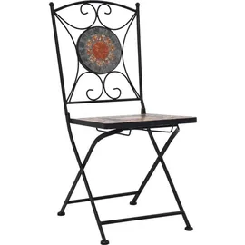 vidaXL Bistroset 3-tlg. orange/grau