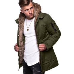 behype Parka »GK-1« mit Kunstpelz braun