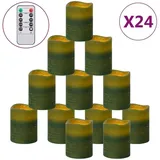 vidaXL LED-Kerzen 24 St. grün