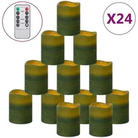 vidaXL LED-Kerzen 24 St. grün