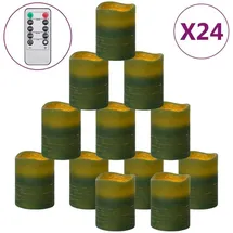 vidaXL LED-Kerzen 24 St. grün