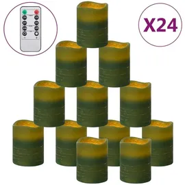 vidaXL LED-Kerzen 24 St. grün