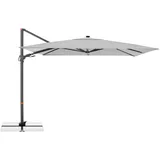 Doppler Ampelschirm MyZone 300 cmx 220 cm Hellgrau mit Dreh- & Neigungsfunktion