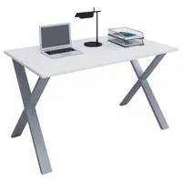VCM Schreibtisch Lona Weiß / Silber