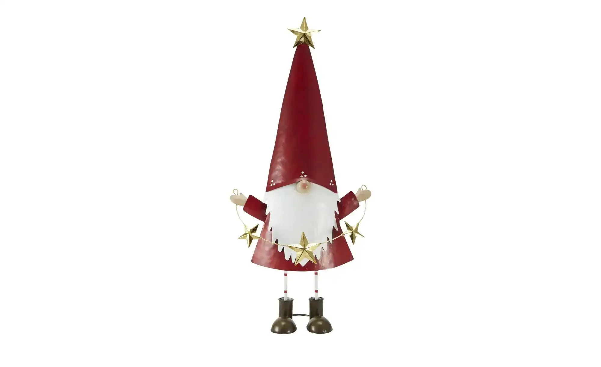 HOME STORY Deko Figur Weihnachtsmann   ¦ rot ¦ Metall ¦ Maße (cm): B: 26 H: 56 T: 12.5