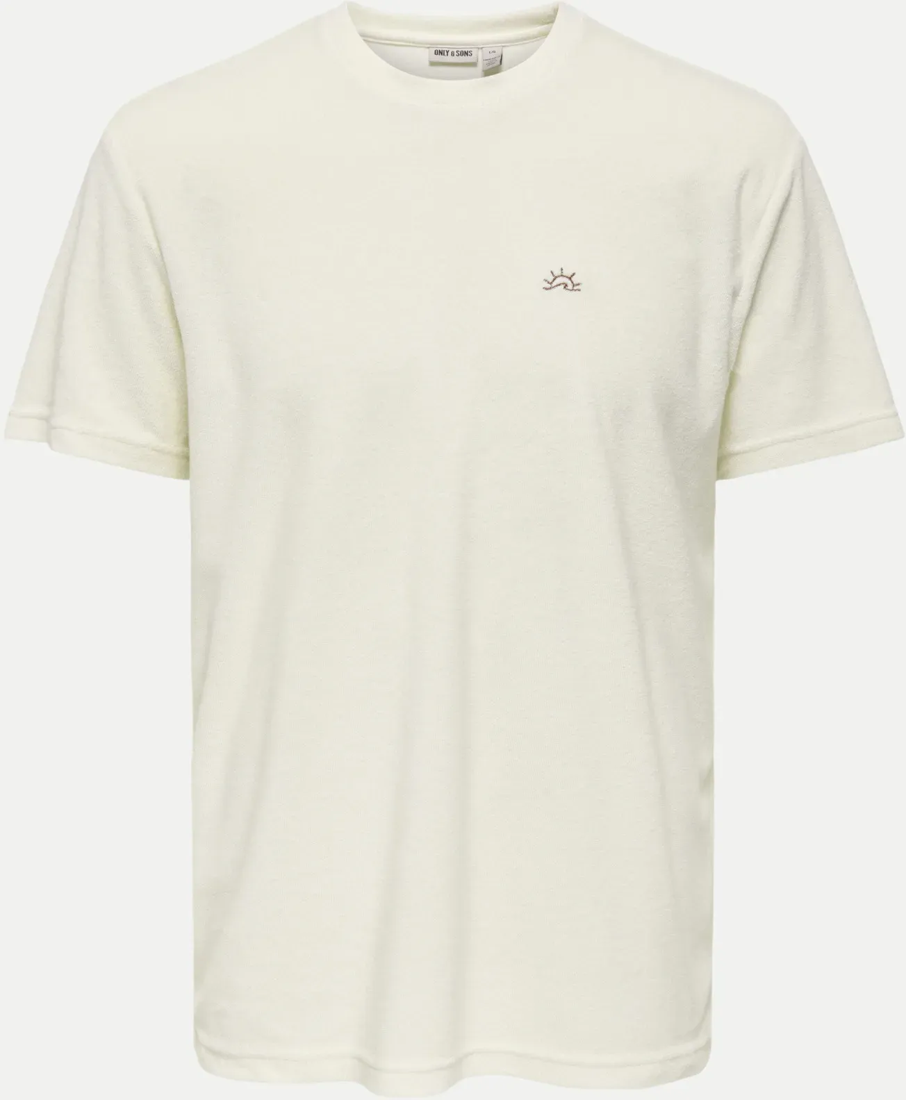 Frottee T-Shirt Weiß M