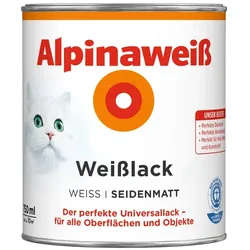 ALPINA Weißlack, seidenmatt - weiss