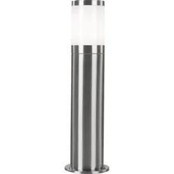 Außen Stand Sockel Leuchte Edelstahl Steh Lampe Garten Wege Hof Beleuchtung im Set inklusive LED-Leuchtmittel