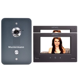 4 Draht Türsprechanlage mit 7 zoll Monitor (Anthrazit) Infrarot Nachtsicht 2x 7 Zoll Monitor