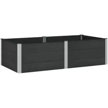 vidaXL Hochbeet 200 x 100 x 54 cm Schwarz