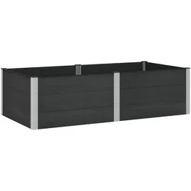 vidaXL Hochbeet 200 x 100 x 54 cm Schwarz