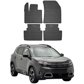 Omac Gummi Fußmatten kompatibel mit Citroen C5 Aircross 2018-2025 Automatten Schwarz 4X
