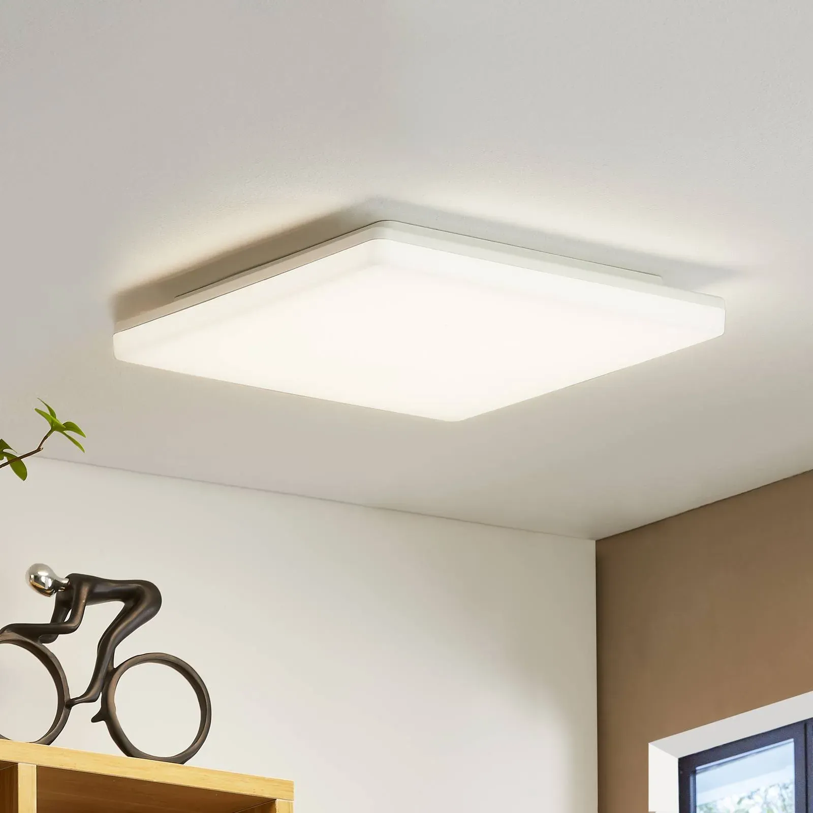 LED Deckenlampe Artin PRIOS, weiß / opal, für Badezimmer, Kunststoff, Modern, LED Deckenleuchte - 33 cm - 33 cm - 5 cm