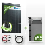 870Wp Balkonkraftwerk 6,4kWh Speicher Anker Solarbank 2 ‚Äì 2x435Wp Trina Black Fr...