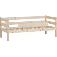 Hoppekids Einzelbett »ECO Comfort Kinderbett, Kiefer Massivholz, Jugendbett inkl. Rollrost«, 70x160 cm, wahlweise in verschieden Farben/ Matratze/ Absturzsicherung, beige