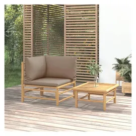 vidaXL Garten-Lounge-Set 2-tlg. lila Bambus
