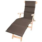 BURI Liegenauflage Polster-Auflage für Sonnenliege mit Kopfkissen Rollstepp-Deckchair Gar