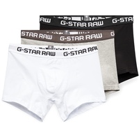 G-Star RAW Herren Shorts 3er Pack - Classic Trunk, Logobund Grau/Schwarz/Weiß M