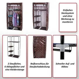 MCW Faltschrank Campingschrank Stoffschrank Kleiderschrank 163x89x43cm