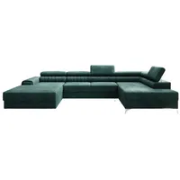 Luxusbetten24 Schlafsofa Designer Sofa Collina, mit Schlaf- und Klappfunktion grün