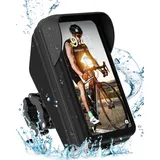 BAONUOR Handyhalterung Fahrrad Wasserdicht Handytasche Fahrradlenker Handy Halterung Motorrad Wasserdicht 360°Drehbarem Fahrradhalterung Touchscreen Lenkertasche für 4.7-7 Zoll Smartphone