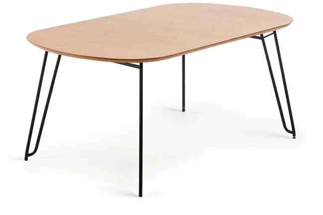 Kave Home Esstisch mit Auszug Novac 140/220 x 90 cm Holz Braun Eiche