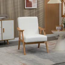 Homcom Relaxsessel Samtoptik 74 x 82 x 68 cm Creme mit Relax-Funktion