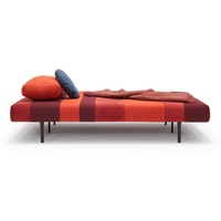 INNOVATION LIVING TM 3-Sitzer Conlix Patchwork, Schlafsofa, Bettsofa, Gästebett, Jugendliege, Couch, Liegefläche 140 cm, Federkernmatratze, Farbtrend der 70er Jahre rot