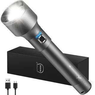 MIAOKE Led Brightest Flashlights High Lumens Rechargeable,250000 Lumen Super Bright Flashlight High Powered Flashlights with 3 Lighting Modes, Handheld Flash Light for Camping, Emergencies