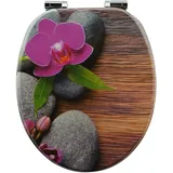 Sanfino WC Sitz Orchid Toilettendeckel mit Absenkautomatik aus Holz