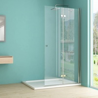 IMPTS walk in Dusche Glaswand 90x185 cm Duschwand Glas Duschkabine Duschtrennwand Falttüren Duschabtrennung