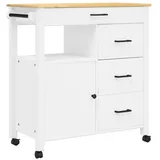 vidaXL Küchenwagen MONZA 84x40x90 cm Massivholz Kiefer