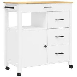 vidaXL Küchenwagen MONZA 84x40x90 cm Massivholz Kiefer
