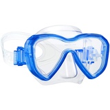 Dorlle Kinder Taucherbrille Tauchmaske,Anti-Fog und Anti-Leck Schnorchelbrille Schwimmbrille Wasserdicht Tempered Glas Maske für Kinder,Blau