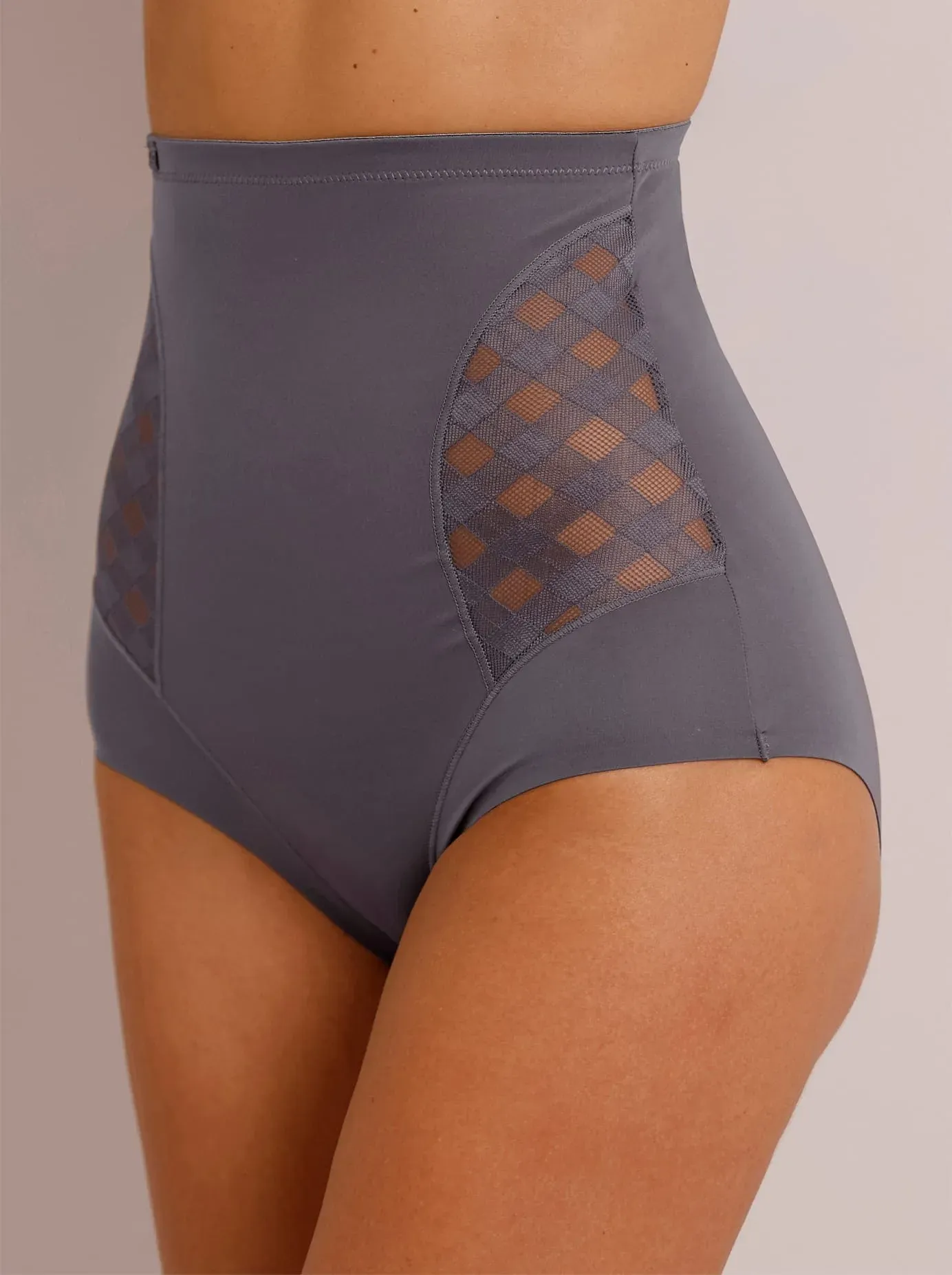 Miederhose SUSA, Damen, Gr. 52, 1 Stk., graphit, 76% Polyamid, 21% Elasthan, 3% Baumwolle, Unterhosen