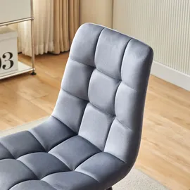 Deuline Esszimmerstühle Essstühle Samtbezug Polsterstuhl Stühle Esszimmer Stuhl Milano 4er-Set GRAU 521252 - Grau