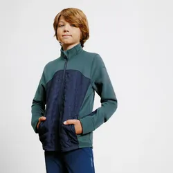 Kinder Reit-Sweatjacke - 500 grün/blau Gr. 140 - 10 Jahre