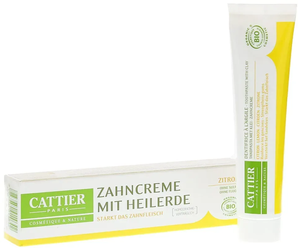 Preisvergleich Produktbild Cattier Zahncreme mit Heilerde Zitrone 75 ml