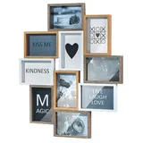 Kobolo Bilderrahmen Collage HEART- in Braun | Gr.: onesize