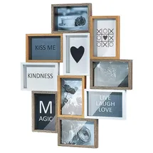 Kobolo Bilderrahmen Collage HEART- in Braun | Gr.: onesize