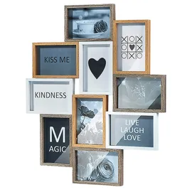 Kobolo Bilderrahmen Collage HEART- in Braun | Gr.: onesize