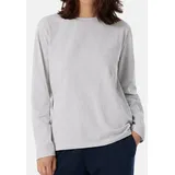 SCHIESSER Damen Mix + Relax Schlafshirt Langarm Pyjamaoberteil, Grau-meliert, 40