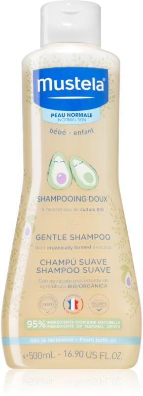 Mustela Bébé sanftes Shampoo für Kinder ab der Geburt 500 ml