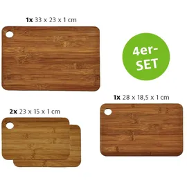 KESPER Schneidebrett-Set Holz 4 33 x 23 cm Braun