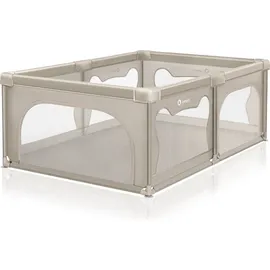 lionelo WILLOW Laufgitter Baby, ab 0-48 Monaten große Fläche 120 cm x 180 cm x 68 cm mit Seitenwände aus atmungsaktiven, strapazierfähigem Netzstoff, 2 Seitliche Eingänge mit einem Reißverschluss