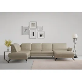 sit&more Wohnlandschaft SIT & MORE "Fashion U-Form", beige, B:338cm H:84cm T:207cm, Sofas, Wohnlandschaft, wahlweise mit Kopfteilverstellung, Vorziehsitz, motorisch, Metallfüße