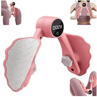 Toomoke Beckenbodentrainer Oberschenkeltrainer Beckenbodentrainer mit Zähler für Frauen, Stärkeeinstellung mit Drei Gängen und Intelligenter Datenchip, Po Trainer Beintrainer,Beine Trainingsgerät für Zuhause Damen Frau rosa