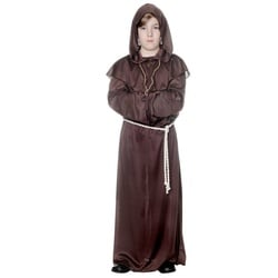Underwraps Kostüm Mönch Kostüm für Kinder braun, Eignet sich gleichermaßen für mittelalterliche Mönche wie moderne S braun 122-134